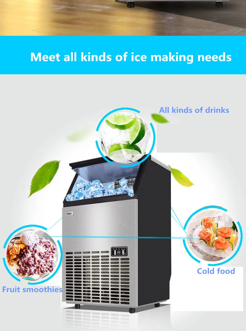 Машина для производства льда коммерческое молоко чай кофе бар магазин/полностью автоматическая маленькая квадратная форма кубик