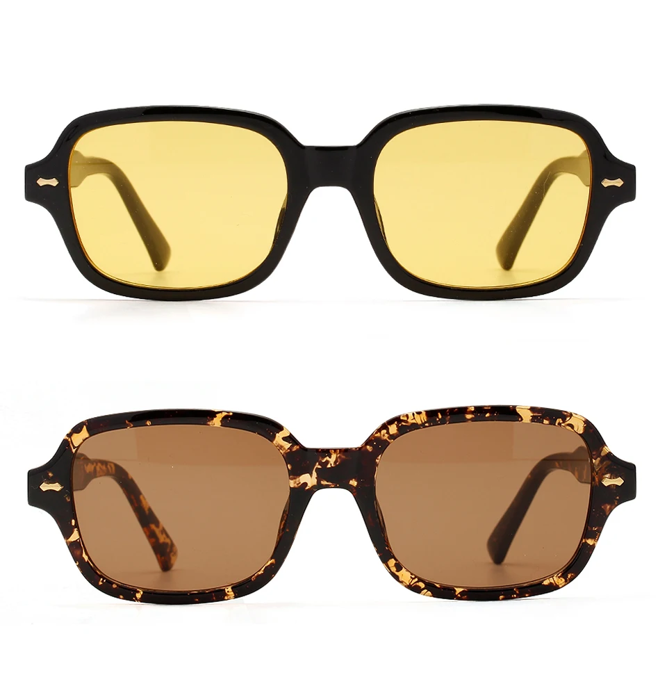 Peekaboo Ретро Квадратные Солнцезащитные очки для женщин с заклепками корейский стиль Летние черные маленькие солнцезащитные очки для мужчин Дешевые Прямая поставка