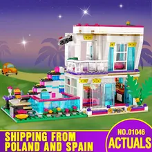 DHL 01046 оригинальные игрушки для девочек серия 41135 поп звезда дом набор строительных блоков Кирпичи Модель детской игрушки как подарки