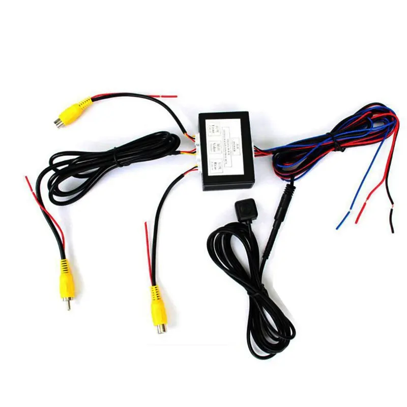

Car Reverse Camera Two Channel Switch Video Control Box Video Converter for Auto Switch Front /Side View/ Rear View Camera