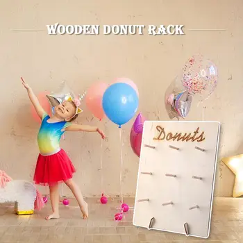 

Wedding Decor Wooden Donut Rack Delicate Durable DIY Dessert Display Shelf Holder Creative and Unique Holiday Party Projects