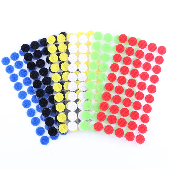 50-100Pairs Hook Loop Self Adhesive Dots Tapes Nylon Sticky Back Coins  Fastener Round Tapes for Home Classroom 10/15/20/25/30mm