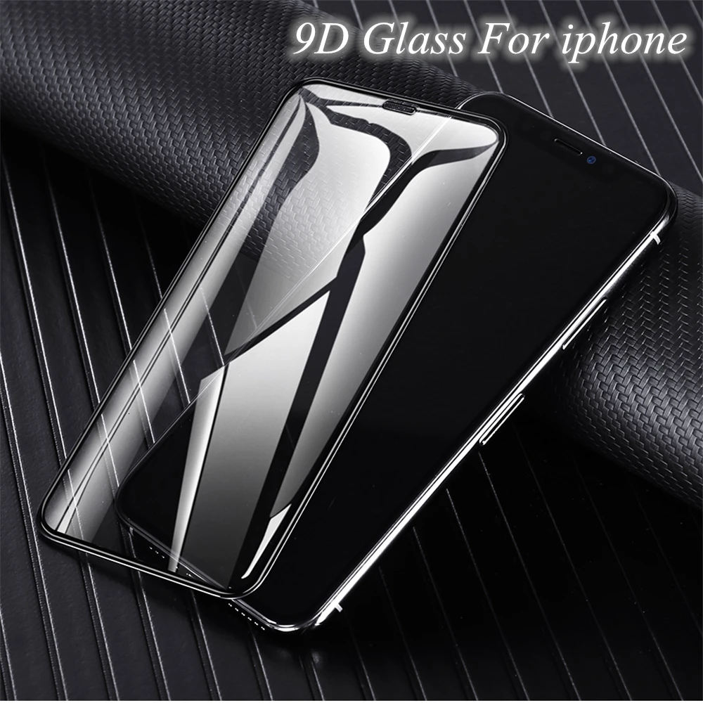 9D закаленное стекло для Iphone 11 Pro X XS Max XR Plus Защитная пленка Apple Phone 11X8 7 6 6S полное