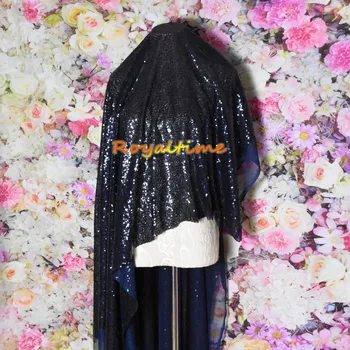 

Royaltime 1M/2M DIY 3mm Fabric Sequin Paillette Navy Blue Sparkly Glitter Fabric for Dress Stage Party Wedding Decoration