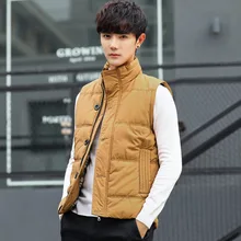 Хлопковый жилет мужской осенний и зимний стиль корейский стиль приталенный красивый зимний жилет теплый жилет мужской модный жилет