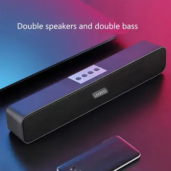 

Portable Bluetooth Speaker Wireless 3D Stereo Sound Column Mini Speaker for Desktop PC Laptop Support TF Card Loudspeaker
