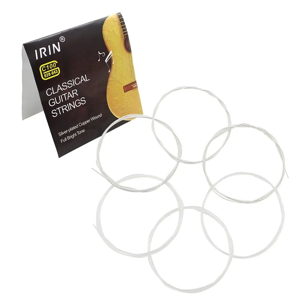 

1 set Guitar Strings Nylon Silver Plating Super Light for Classic Acoustic Guitar High Quality Guitar Strings