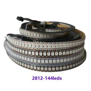 

DC5V WS2812B 1M RGB LED Strip white/black PCB 144 Pixels IC built-in Individually Addressable 144leds/m Digital 5050 SMD