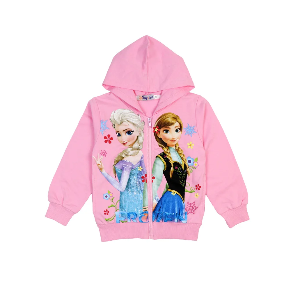 Disney Frozen/ хлопковое пальто для девочек; кардиган; сезон весна-осень; Детская рубашка с капюшоном; детская толстовка; куртка; Верхняя одежда для девочек