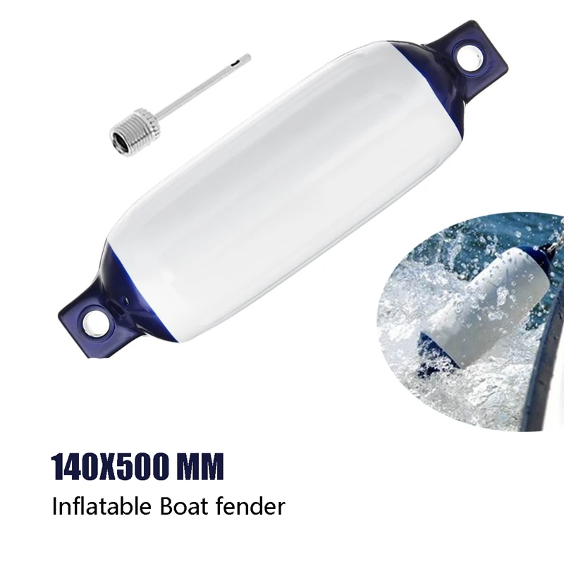 

Inflatable Boat Fender PVC Boat Anchor Bumper Marine Boat Fender for Boat, Sailboat, Cuddy Etc (5.5X20 Inch)