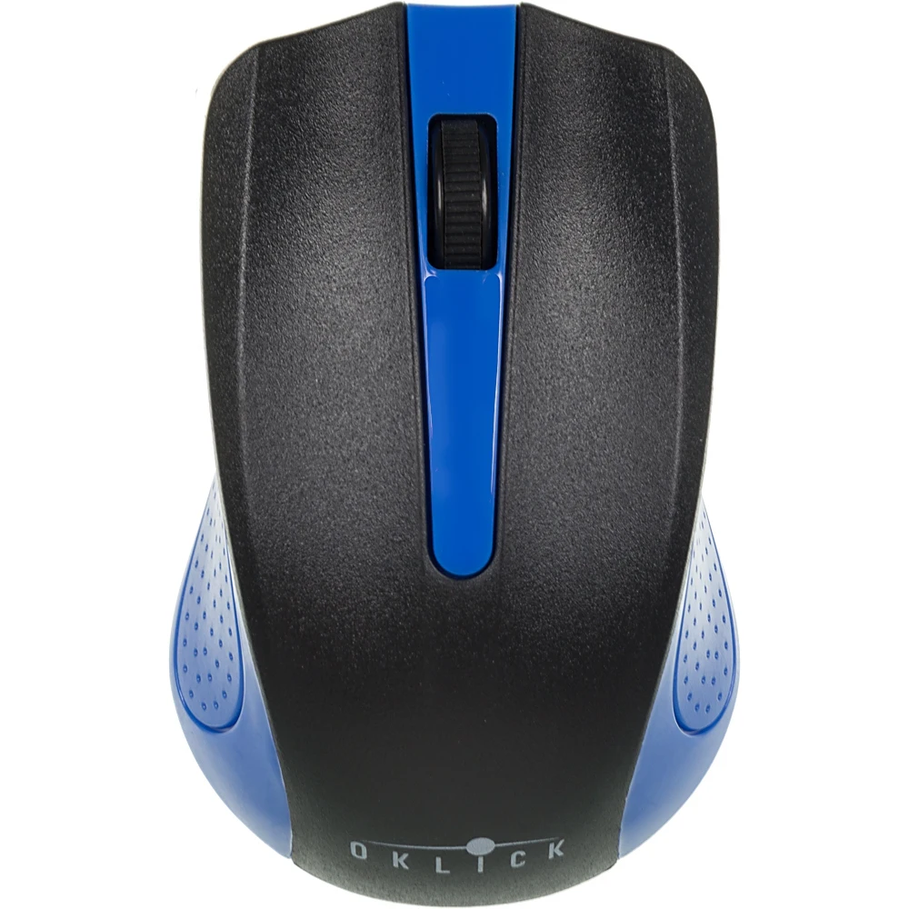 Мышь Oklick 485MW черный/синий оптическая(1200dpi) беспроводная USB(2but