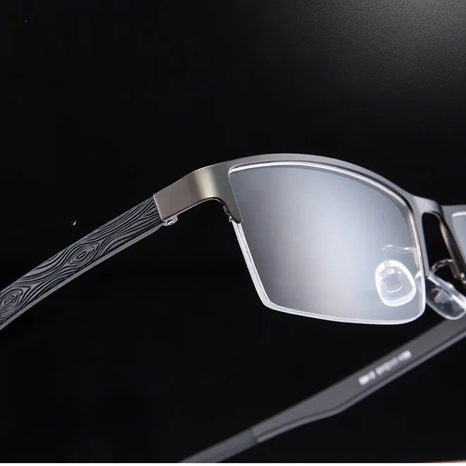 Металлические мужские очки, деловые компьютерные очки для близорукости, оптические очки по рецепту, прозрачные линзы, оправа для мужских очков, качественные очки 9812