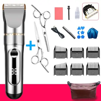 

USB Smart Touch LCD Hair Clipper Electric Hair Shaving Device Household Tools