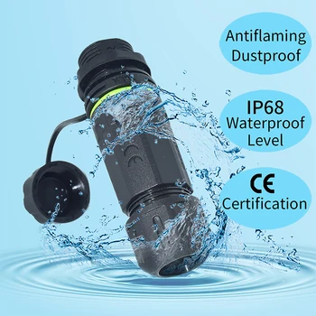

IP68 Rj45 Cable Connector CAT6 Network Wire Waterproof Connectors Led Dustproof Network Cable Extension Connector