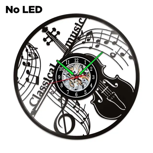 MCDFL Vinyl Record Wall Clock Modern Design Home Living Room Decoration Watch Clocks Object House Minimalist Decor Accessories W357-NO LED
