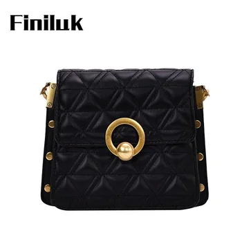 

Fililuk Vintage Rivet Women's Bag Fashion Small Square Shoulder Bags Diamond Lattice Crossbody Bags for Women bolsos BIZ086 PM49