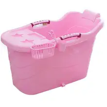 Ванна бочка взрослая Бытовая пластиковая Ванна Экстра большая утолщенная Ванна бочка Двойная ванна бочка откидной тип Ванна бочка складной