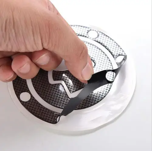 Universal Carbon Fiber Motorcycle Oil Gas Tank Protector Pad Decal Stickers