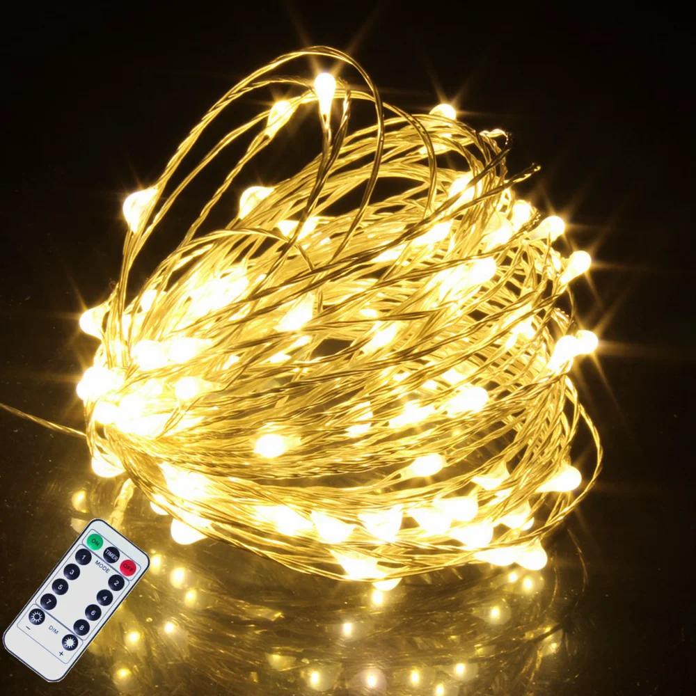 1-10M Copper Wire LED String Fairy lights Night light Holiday lighting For Garland Christmas Tree Wedding Party Decoration