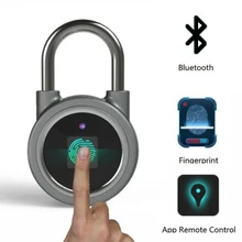 Smart Padlock Fingerprint Padlock Bluetooth Lock APP with Keyless Biometric for Door Backpack Suitcase IP65 Waterproof
