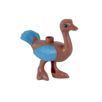 

Duplo Ostrich Model Male Ostrich Accessories Big Size Toys For Children Kids Gifts Friends Building Blocks Animals Figures Zoo
