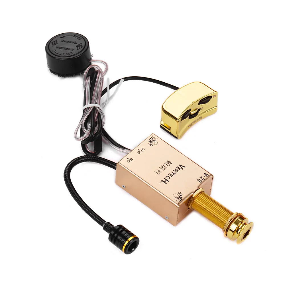 VERTECHnk V-20 активная розетка для гитары Датчик захвата Humbucker+ Mic Dual pick-up Way с 6,35 мм гнездо пуговицы регулятор громкости