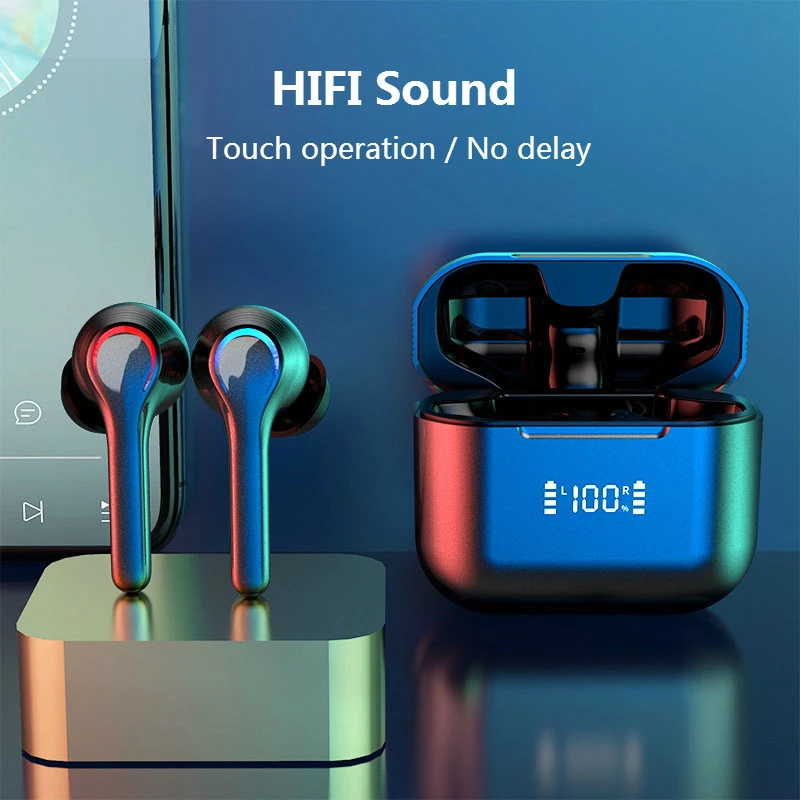 

New A6 Bluetooth Earphones TWS Wireless Headphones LED Dsiplay Sports Waterproof Headsets With Mic for XiaoMi iPhone Huawei IOS