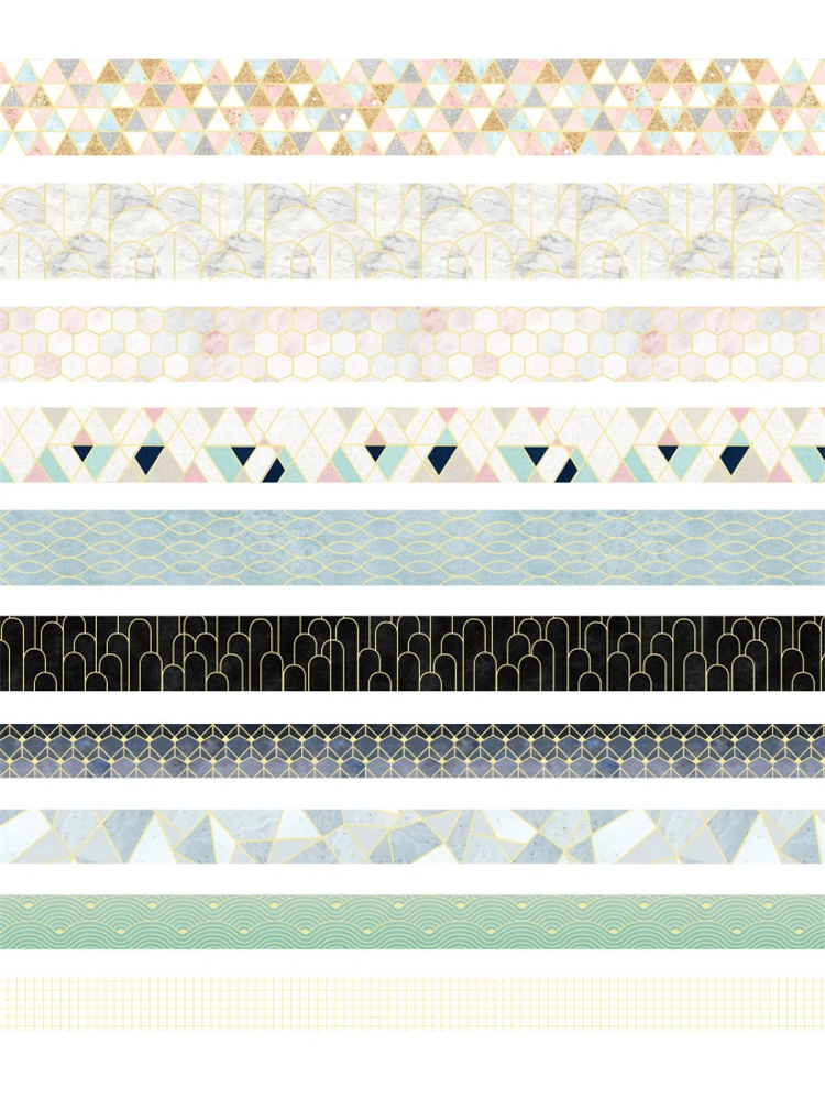 3m washi tape set 10Pcs washitape stickers adesiva decorativa cute grid washitapes Bronzing masking tape scrapbooking washi 7