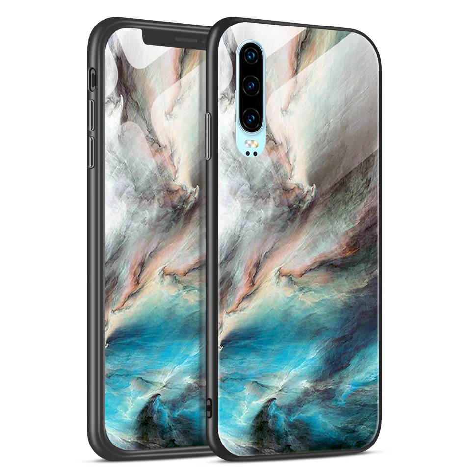 Чехол для телефона huawei P30 Lite Pro закаленное стекло чехол для huawei ELE VOG MAR L29 L04 LX1 P30Pro роскошный противоударный жесткий чехол - Цвет: W360