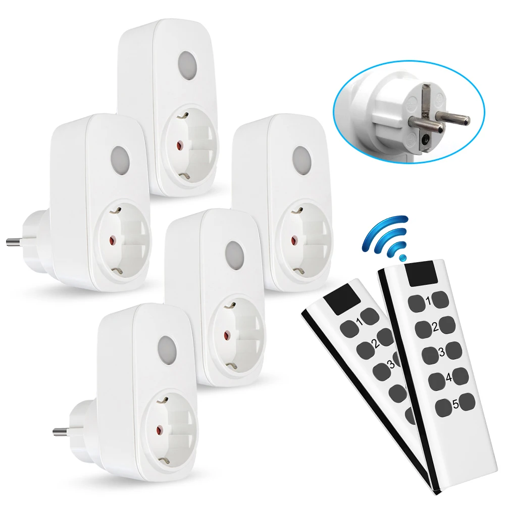 MSLE Universal Smart Home Socket Wireless 433Mhz RF Remote Control Outlet Compatible Broadlink RM4 Pro For Smart Home Automation 