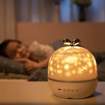 

Sleeping Light Bedroom Bedside Table Lamp Starry Sky Night Light Magic Projector Colorful Rotate LED Lamp Bedroom Decor
