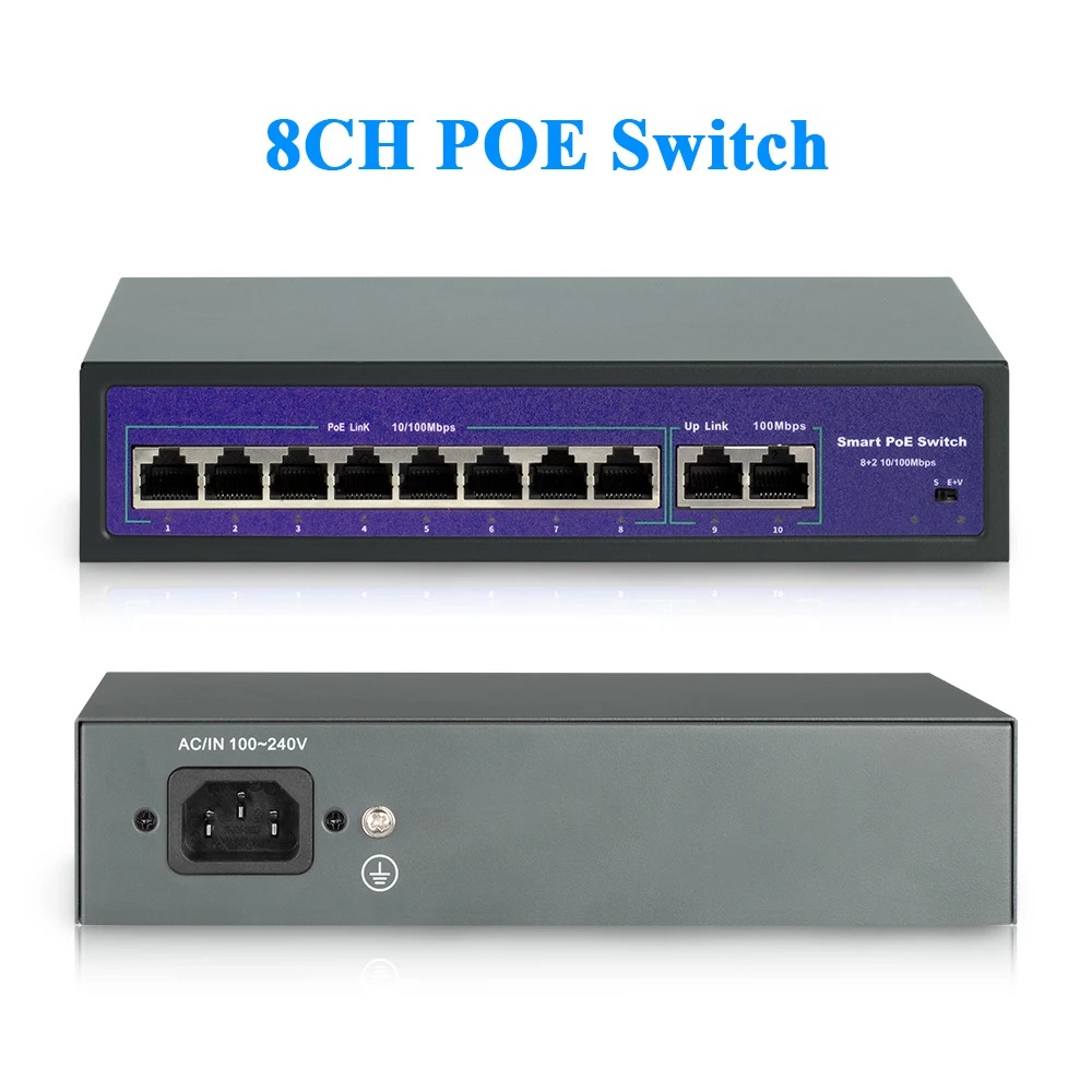 techage 4ch 8ch 52v rede poe switch 04