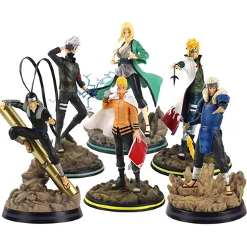 

30cm Naruto Figures All Hokages Obito Guy Might Uzumaki Hashirama Senju Tobirama Hiruzen Minato Tsunade Kakashi Anime Model Toys