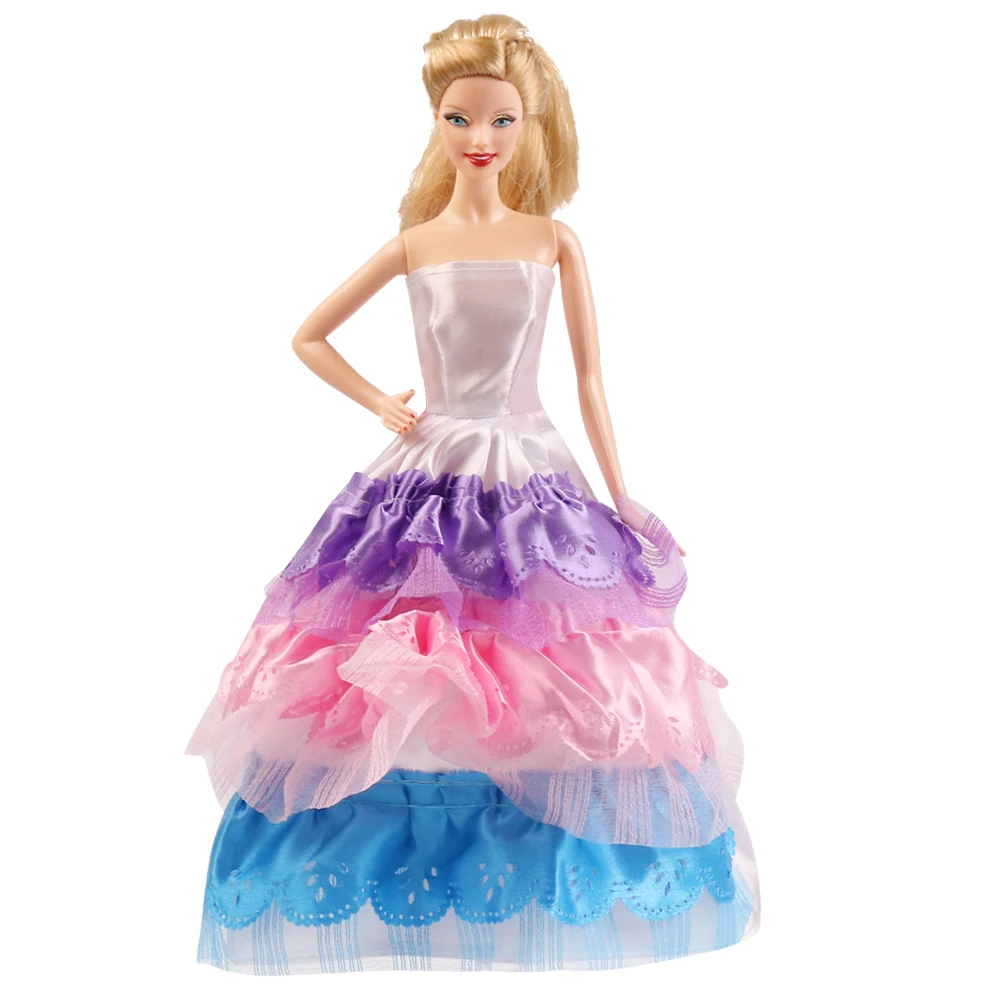 Compre 45cm princesa barbie boneca roupas arrastando vestido de casamento  crianças presente moda brinquedo acessórios decoração para casa