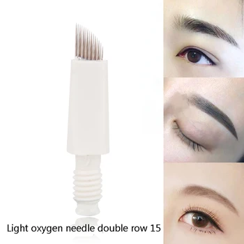 

semi-permanent Light oxygen needle tattoo embroidery needles Tattoo Eyebrow tips Flat double needle
