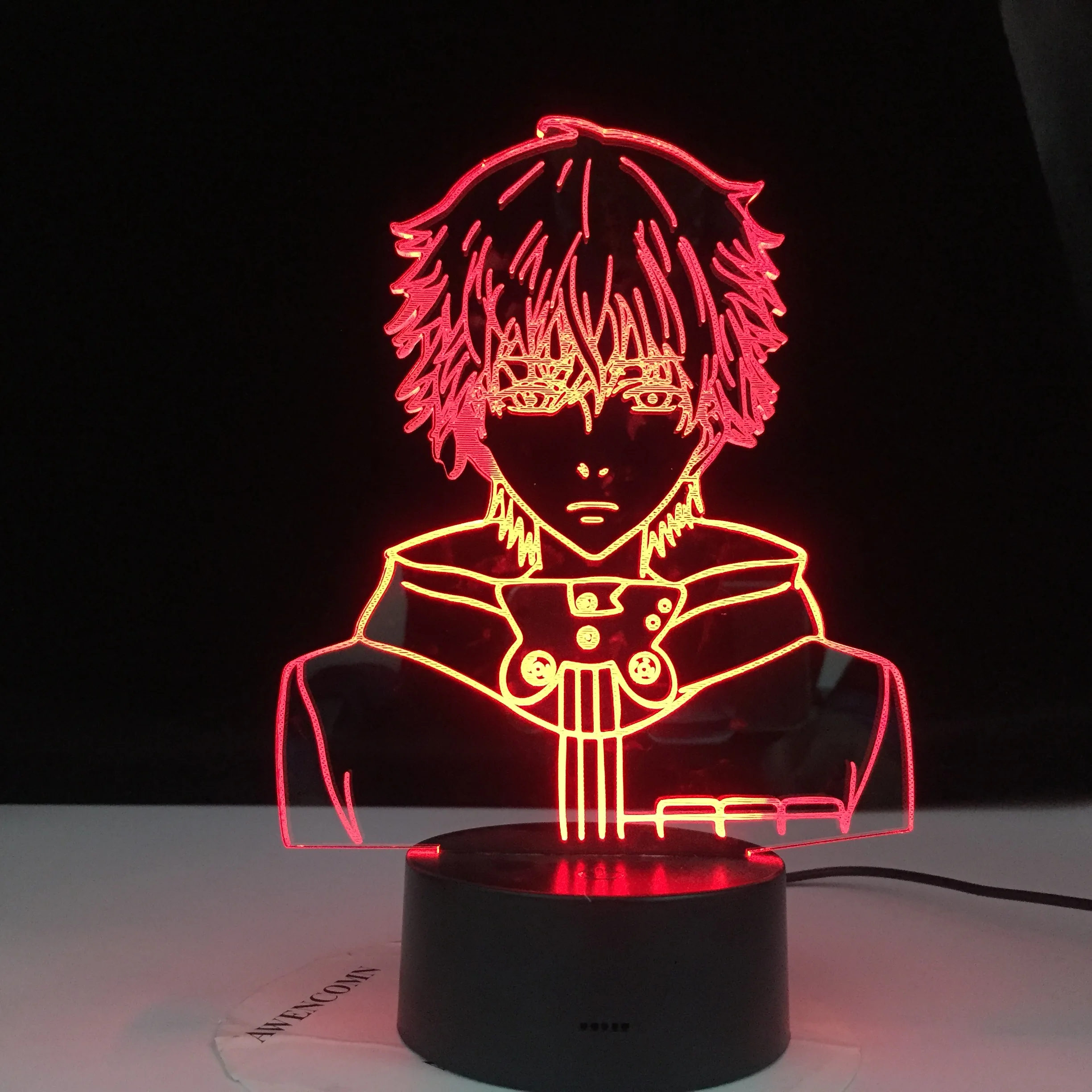 Details about   Ken Kaneki 3D Led Night Light/Figure Lamp RGB Anime Tokyo Ghoul Re Root A