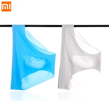 

3pcs Xiaomi 3D Punch Men's Briefs Ice Silk Seamless Transparent Sexy Men Underwear Ultra-thin Breathable Male Panties Summer New