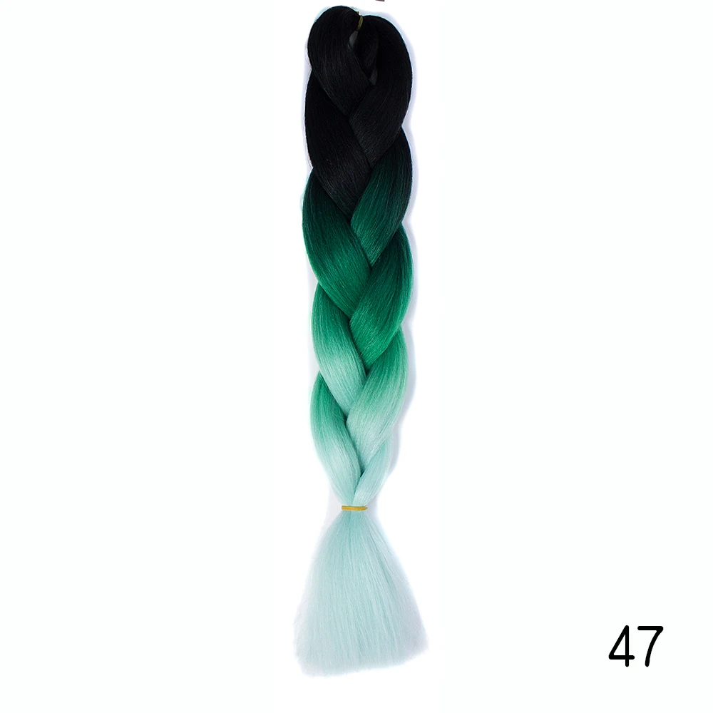 Луиза Джамбо косички синтетические вязанные волосы Накладные косички Омбре косички наращивание волос розовый серый синий крючком косички - Цвет: T#Grey/613