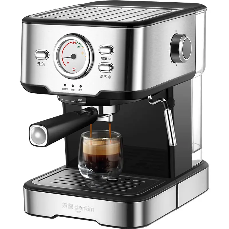 

Espresso Coffee Maker Machine Steam Electric Foam Large Water Tank Coffee Pot
