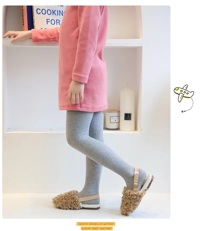 Winter New Indoor Kids Home Slippers Baotou Warm Plush Cotton Shoes Baby Girls Slippers Non-slip Soft House Toddler Shoes