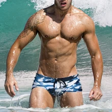 Пикантные, с камуфляжным принтом, купальники быстросохнущая плавательный Мужские Шорты для купания купальник бикини для купания, сёрфинга Пляжные шорты мужские пляжные шорты трусы-боксеры