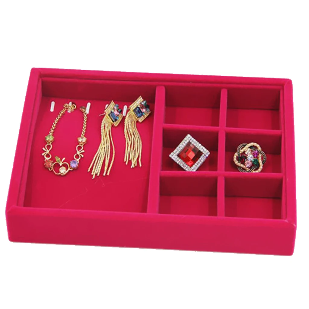 Drawer Organizer Stackable Jewelry Display Tray Necklace Earrings Ring Storage Packaging Jewelry Tray