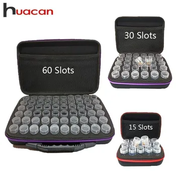 

Huacan Diamond Painting Accessories Bead Storage Bottle Diamond Embroidery Multi-function Tools Kits 15/30/60 Slots Handbag