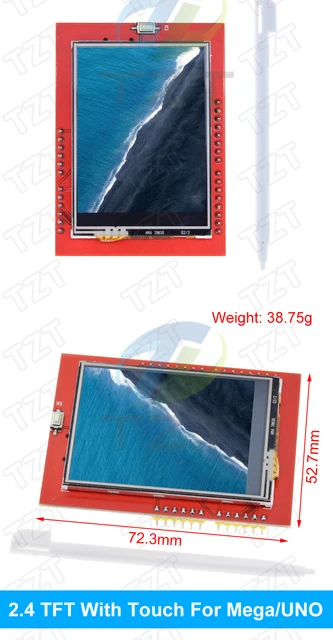 Display LCD TFT 3.5" Touch Per Arduino MEGA 2560 - Modulo Con Penna, 320x480 Pixel - Foto 7