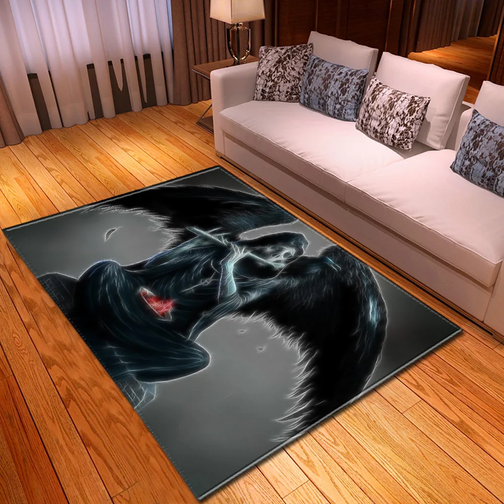 Хэллоуин Череп 3D печатных ковры для гостиной спальни коврики мягкие фланелевые геометрические черепа ковер журнальный столик напольный коврик