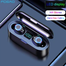 Wireless TWS Bluetooth Earphone with 2000mAh Charging Box Sports Waterproof Headphone Headsets Touch Control Music Earbuds Phone
