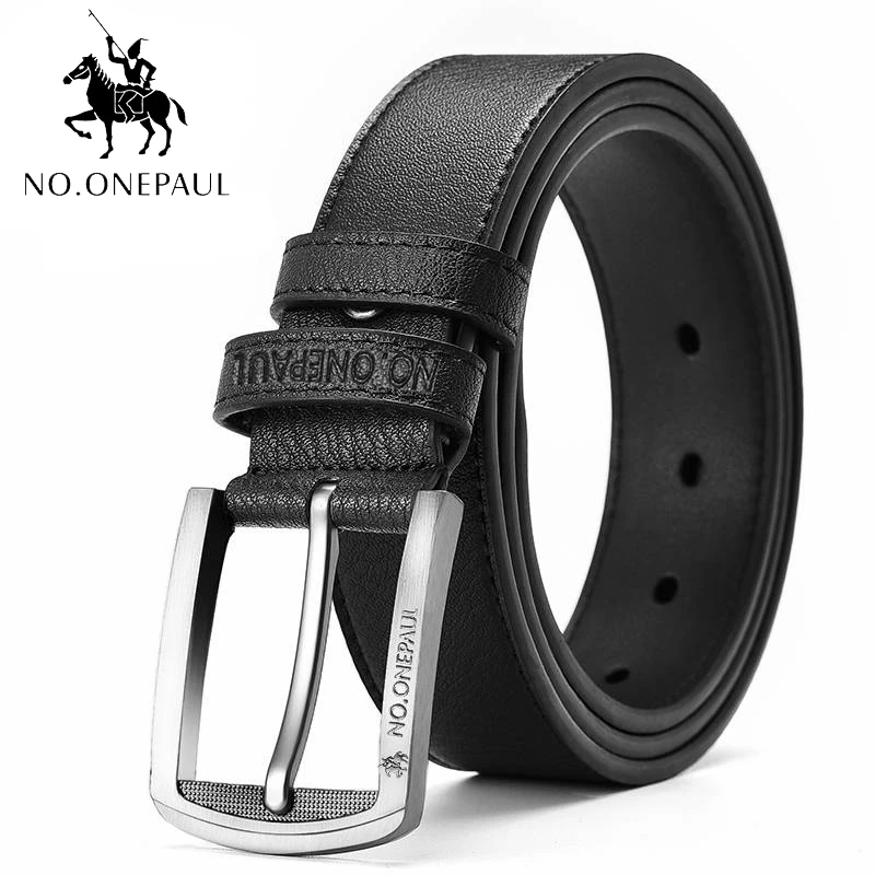 leather belt for men NO.ONEPAUL for men new fashion classice vintage pin buckle men belt High Quality cow genuine leather luxury strap male belts tiger belt