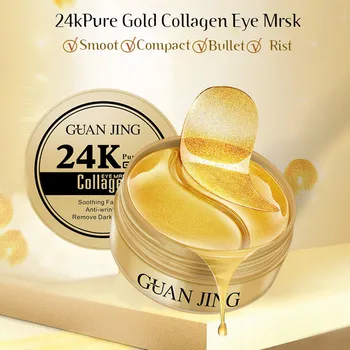 

24k Gold Eye Mask Moisturizing Smooth Fine Lines Anti-puffiness Remove Dark Circles Gel Eye Patch Skin Care Good Use Q1