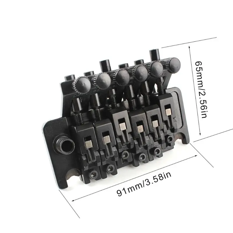 Floyd Rose Double Locking Tremolo System Bridge for Electric Guitar Parts Black