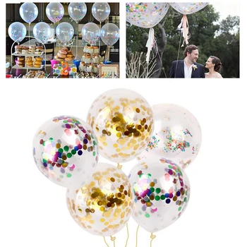 

1PCS 12inch Latex Balloons And Colored Confetti Birthday Party Decorations Mix Rose Wedding Decoration Helium Ballon